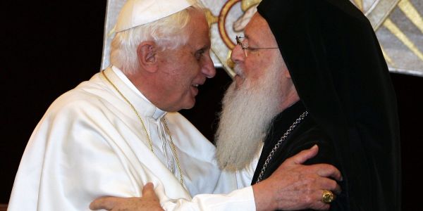 Benoît XVI et Bartholomee Ier, le 30 novembre 2006 à Istambul