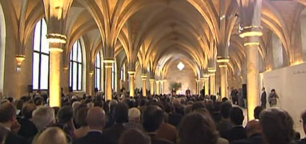 Benoît XVI s'adressant au monde de la culture au collèges des Bernardins à Paris
