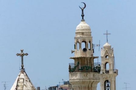 Minaret et clocher coexistants à Bethlehem